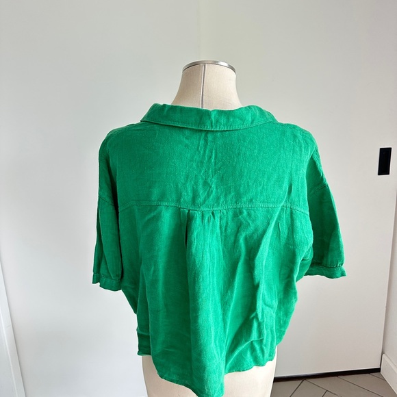 Zara Emerald Button-Down Shirt - Picture 4 of 4